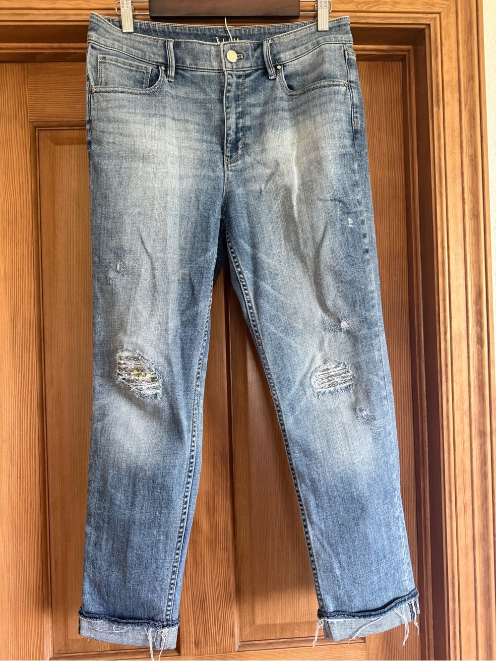 White House Black Market Light Blue Distressed Boyfriend Jeans